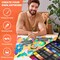72 Colors Acrylic Paint Pens – Dual Tip Brush & Fine Tip Markers for Rock Painting, Wood, Canvas, Stone, Glass, Ceramic, DIY Crafts, Professional Art Supplies